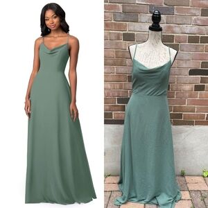Azazie Danaerys Eucalyptus Bridesmaid Dress